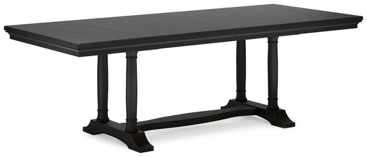 Welltern - Rect Dining Room Ext Table - Black