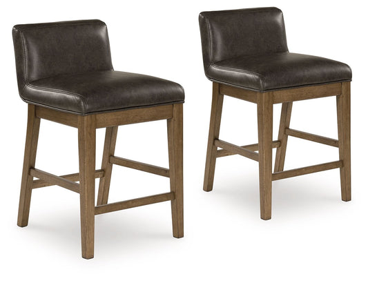 Cabalynn - Upholstered Barstool (Set of 2) - Two-tone Brown