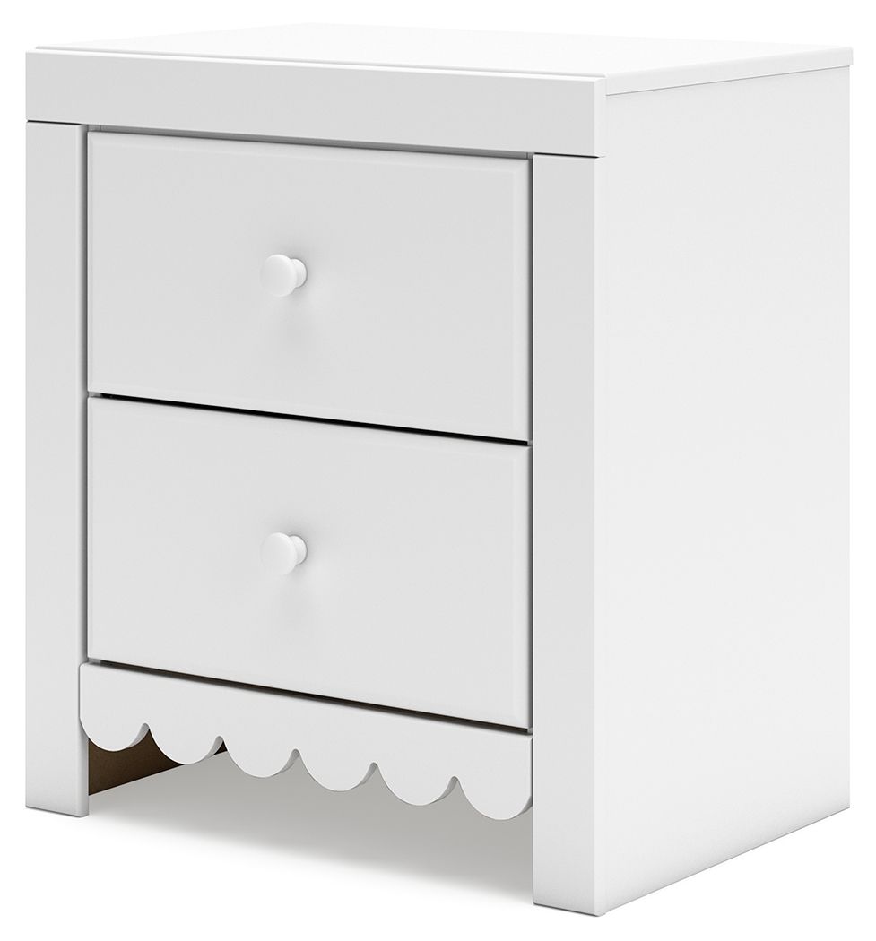Mollviney - Two Drawer Night Stand - White