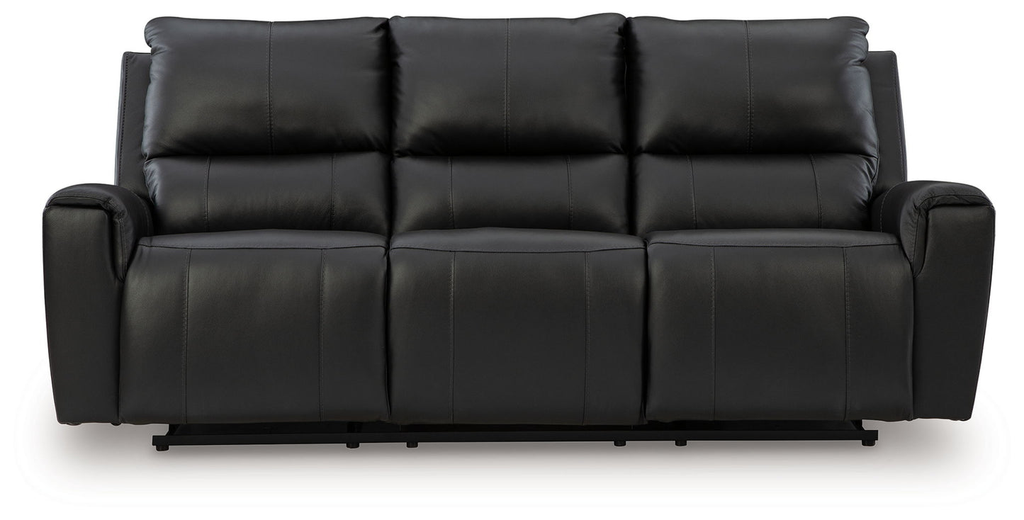 Glossmore - Reclining Sofa - Black