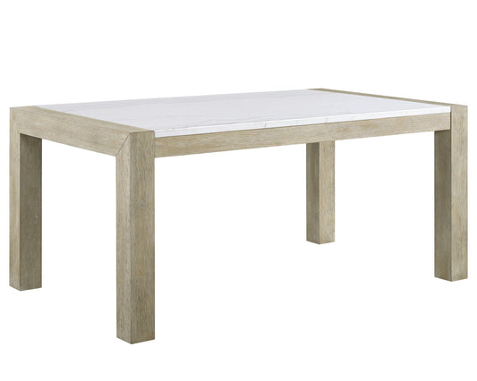 Hazel - Genuine Marble Dining Table - Wired White