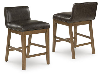 Cabalynn - Upholstered Barstool (Set of 2) - Two-tone Brown