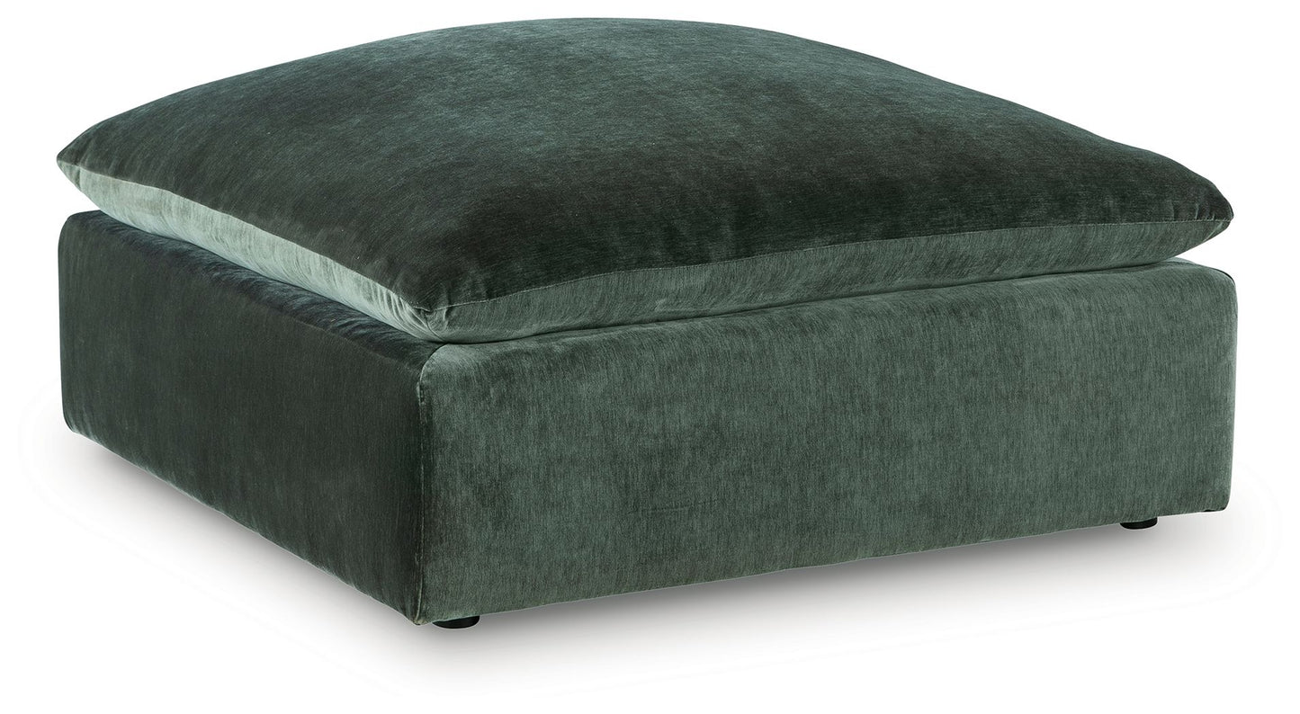 Carriage View - Oversized Accent Ottoman - Jade