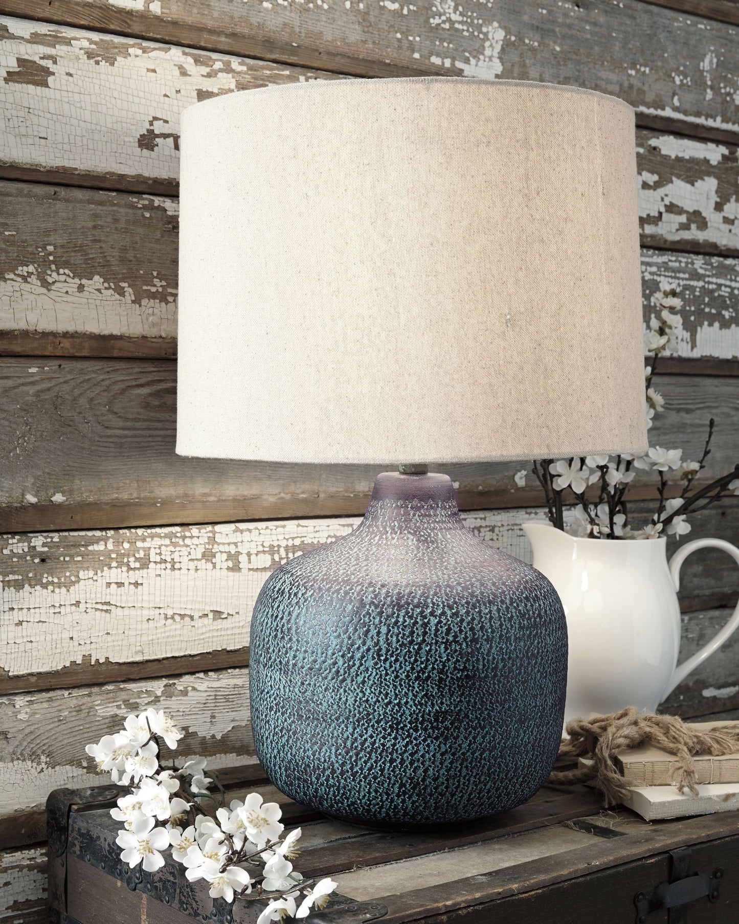 Malthace - Metal Table Lamp  - Patina
