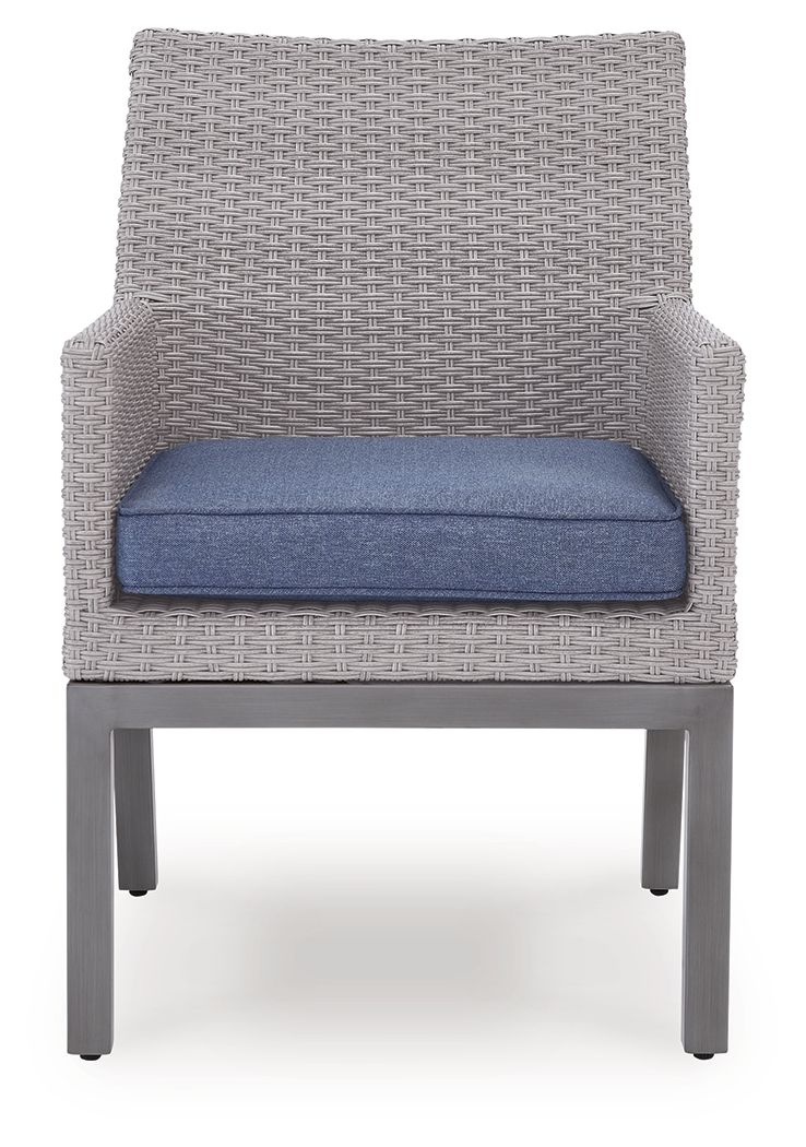 Half Moon Beach - Arm Chair With Cushion (Set of 2) - Blue / Gray