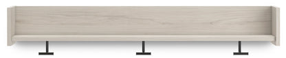 Socalle - Wall Mounted Coat Rack w/Shelf - Light Natural
