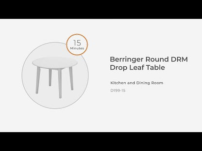Berringer - Round DRM Drop Leaf Table - Rustic Brown