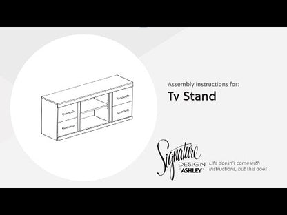 Derekson - LG TV Stand w/Fireplace Option - Multi Gray