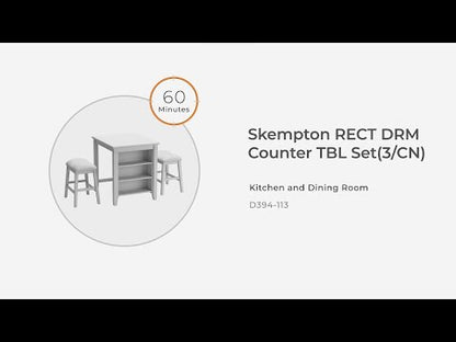Skempton - RECT DRM Counter TBL Set(Set of 3) - White